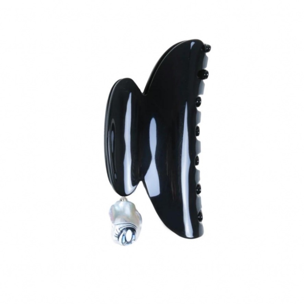 Sandy Liang claw clip with pearl eye detail